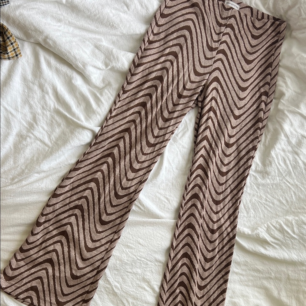 Urban Outfitters Brown Zigzag Patterned Pants